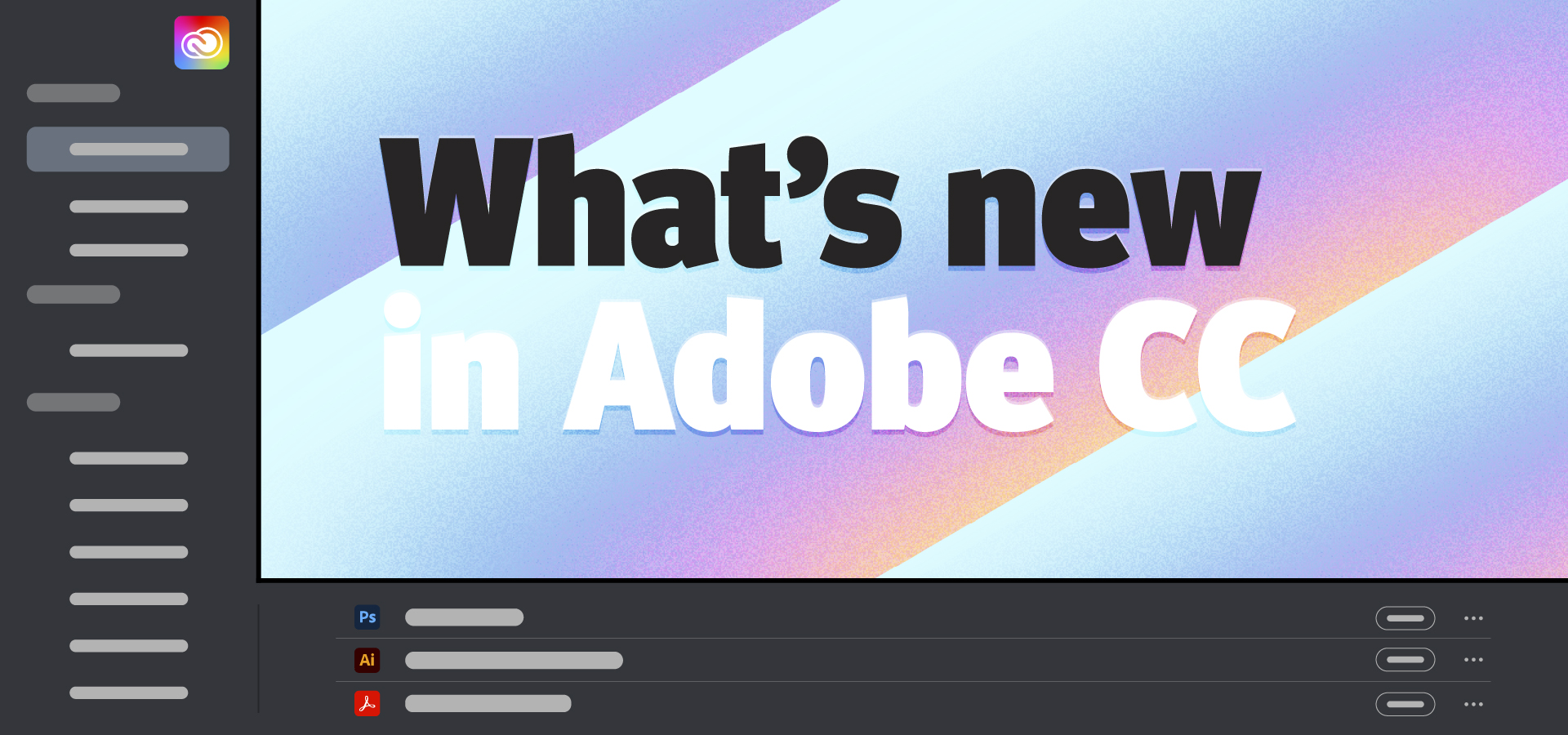 Training What’s new in Adobe Creative Cloud